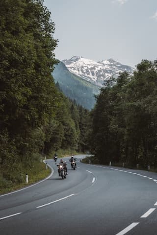 Travel group on a high trail